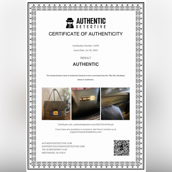 Miu Miu Madras Top Handle/Crossbody Bag (With COA) - Picture 15 of 15